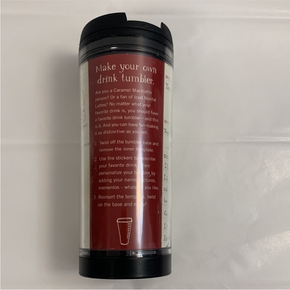 STARBUCKS Make Your Own Drink Tumbler 16oz/.47L includes 4 sheets of stickers - Picture 3 of 14
